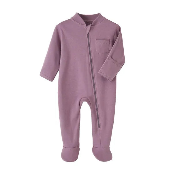 Cotton Baby Cloth Long Sleeve Zip Up Sleep N Play Pajama