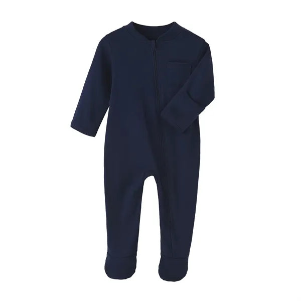 Cotton Baby Cloth Long Sleeve Zip Up Sleep N Play Pajama
