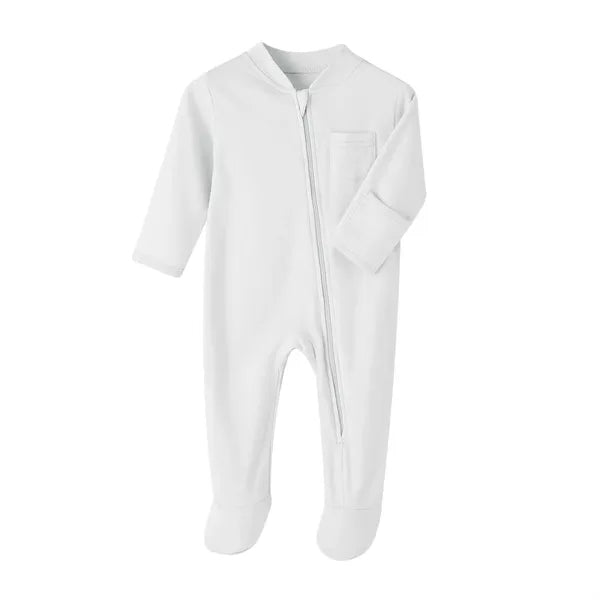 Cotton Baby Cloth Long Sleeve Zip Up Sleep N Play Pajama