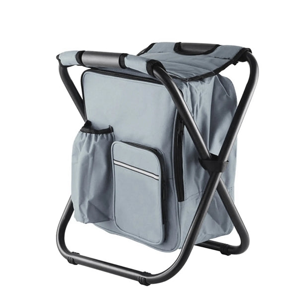 Folding Stool Backpack Insulated Cooler Bag Camping Chair