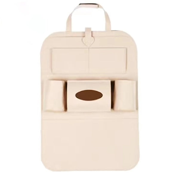 Pu Leather Car Backseat Storage Organizer