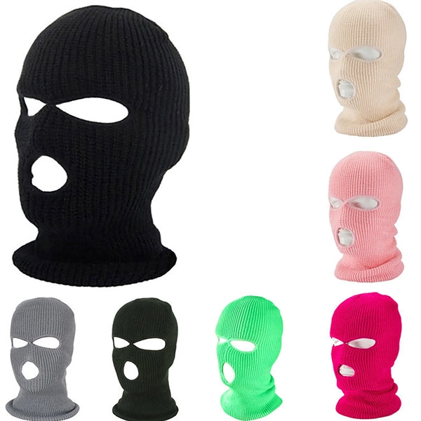 3-Hole Knitted Full Face Cover Ski Mask