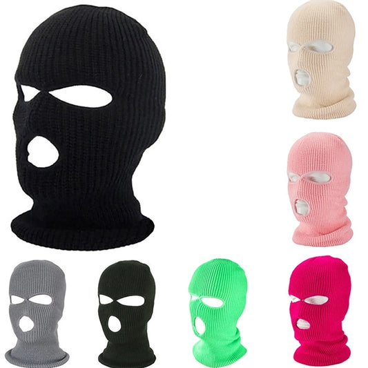 3-Hole Knitted Full Face Cover Ski Mask
