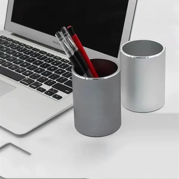 Round Pen Metal Pencil Holder Aluminum