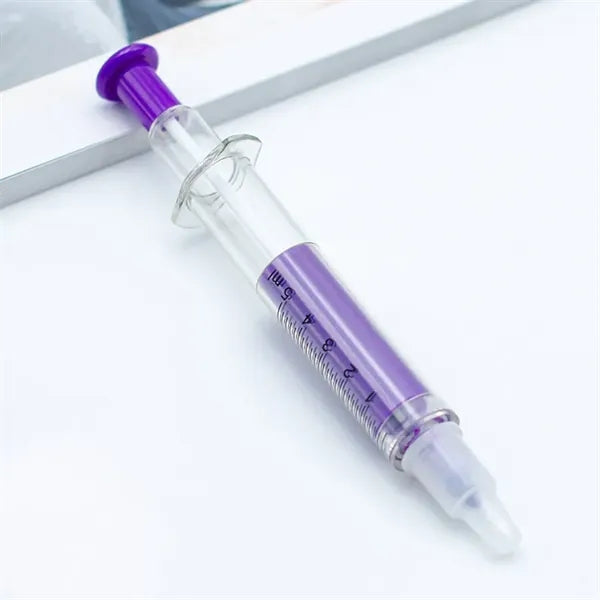 Double Sided Syringe Highlighter & Ballpoint Pens