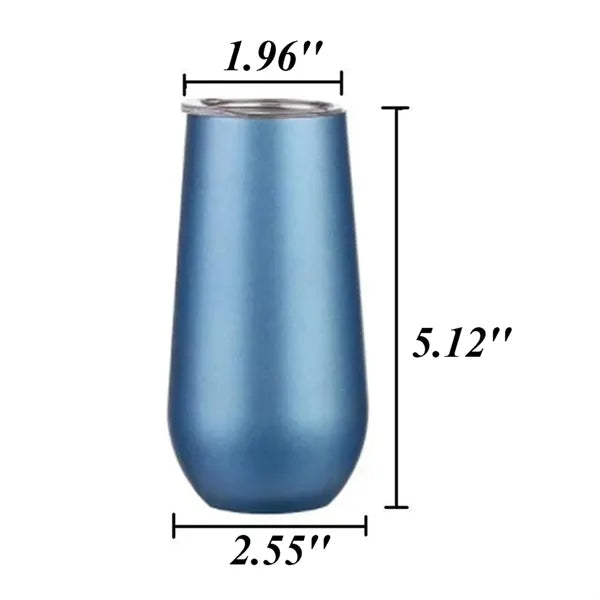 6 OZ Insulated Champagne Lid Tumbler