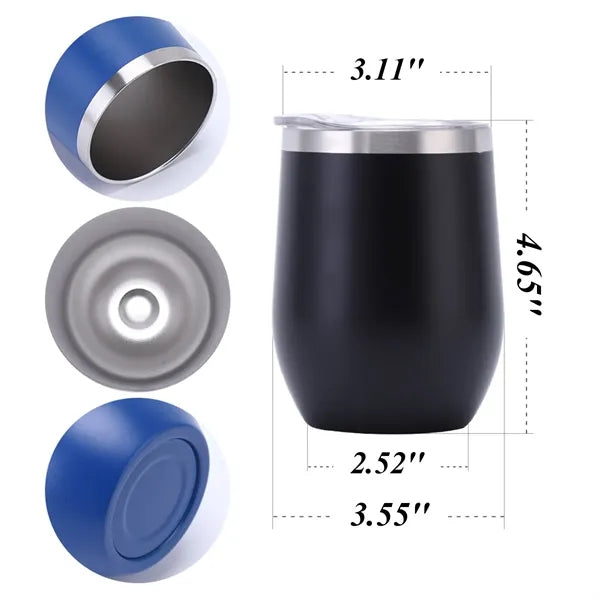 12 OZ Vacuum Insulated Egg Shaped Tumbler
