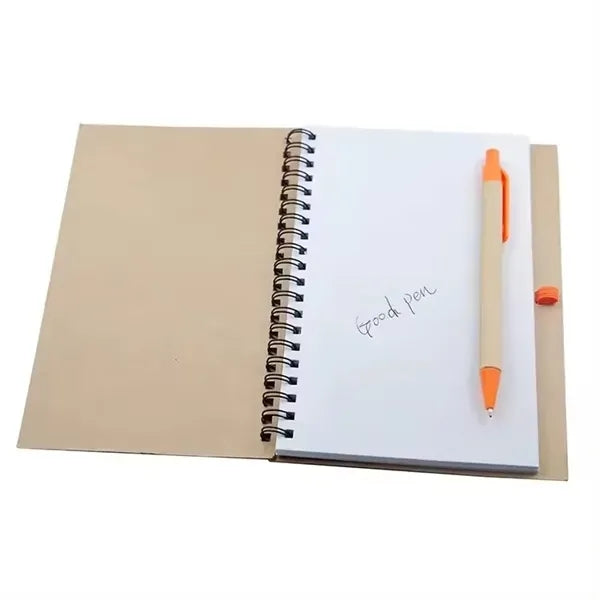 7 " x 5 " Eco Spiral Recycled Notebook with Pen Set
