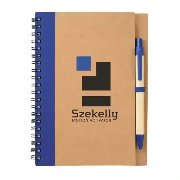 7 " x 5 " Eco Spiral Recycled Notebook with Pen Set