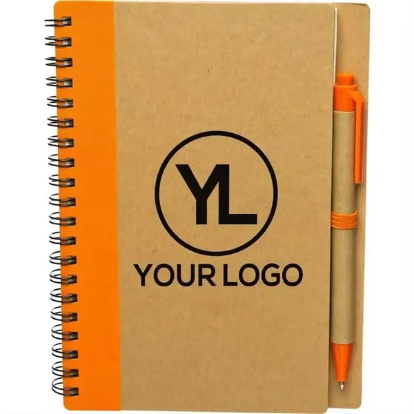 7 " x 5 " Eco Spiral Recycled Notebook with Pen Set