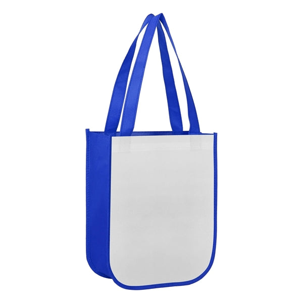 Small Laminated Curved Bottom Non-Woven Gift Bag(Ocean)
