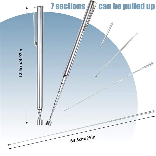 Magnetic Telescoping Pick-Up Tool with Pocket Clip