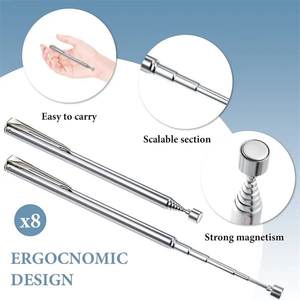 Magnetic Telescoping Pick-Up Tool with Pocket Clip