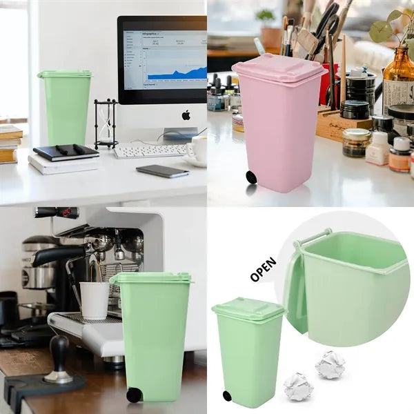 Mini Trash Can with Lid Swing Top