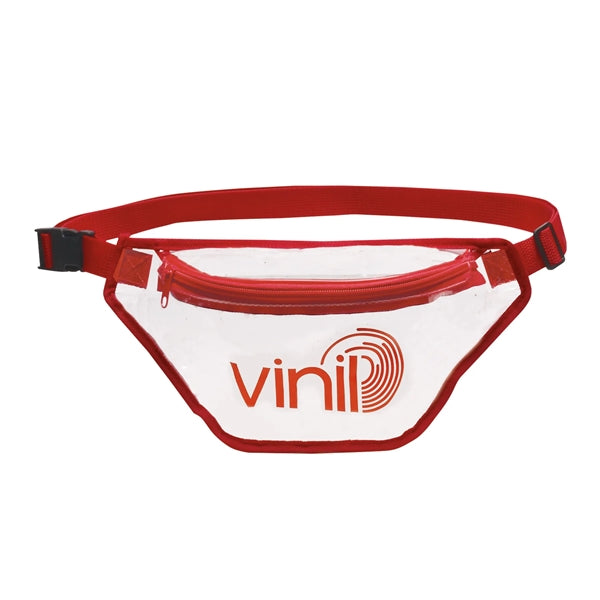Clear Fanny Pack with Colored Trim