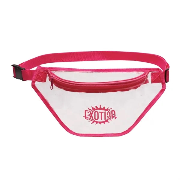 Clear Fanny Pack with Colored Trim
