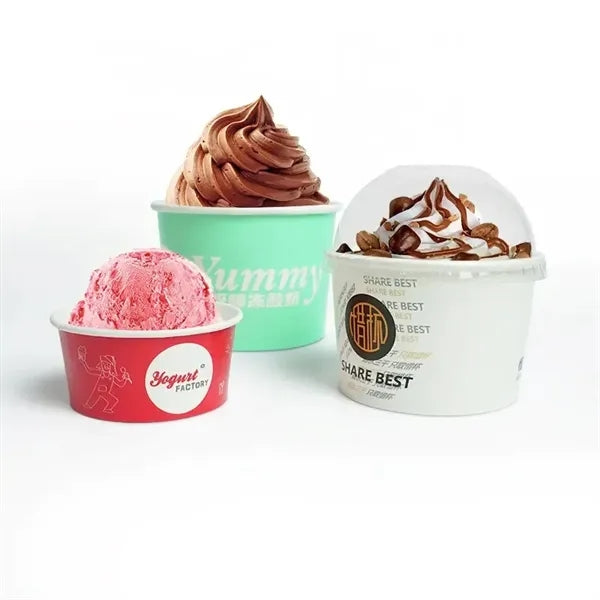 4oz Ice Cream Cup Frozen Yogurt Gelato Bowls