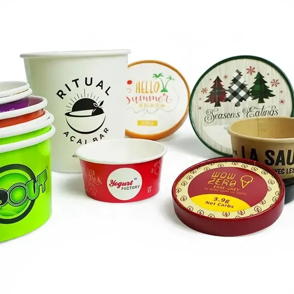 4oz Ice Cream Cup Frozen Yogurt Gelato Bowls