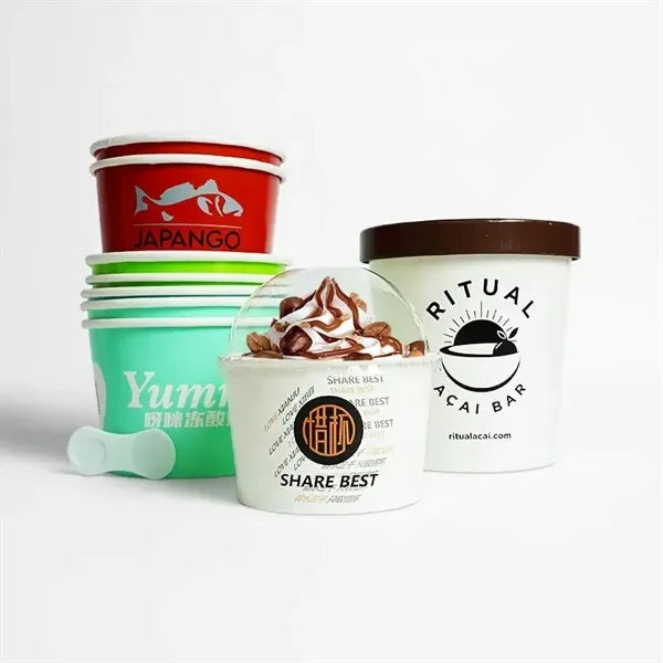 4oz Ice Cream Cup Frozen Yogurt Gelato Bowls