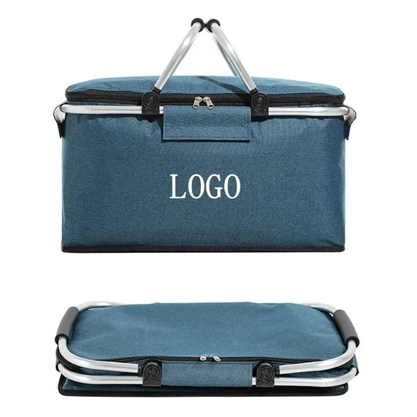 Foldable Large Insulated Camping Cooler Basket