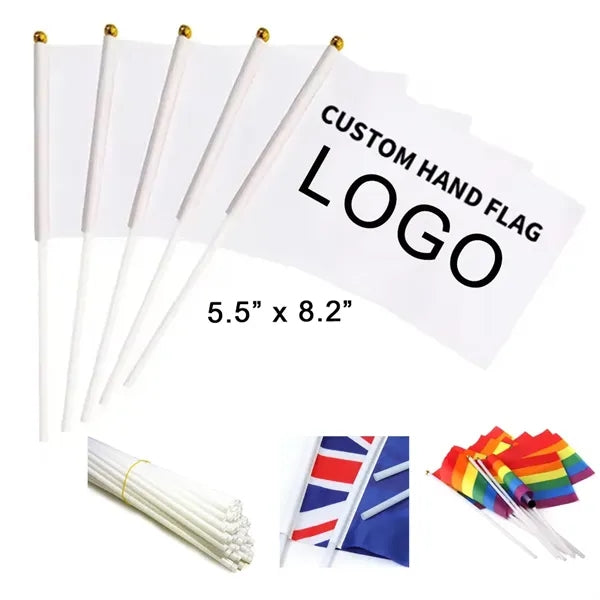 5 1/2 " x 8 1/5 " Hand Waving Flag
