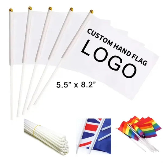 5 1/2 " x 8 1/5 " Hand Waving Flag