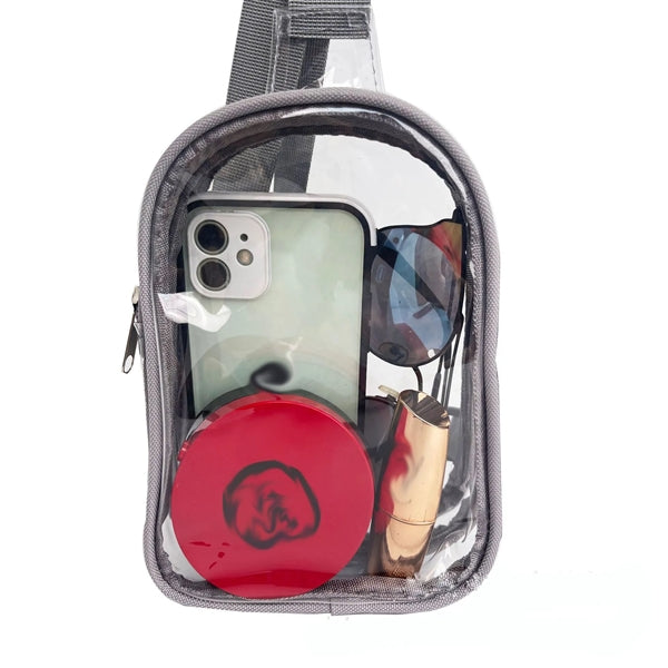 Clear PVC Waterproof Security Crossbody Shoulder Bag