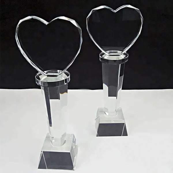 Crystal Heart Shape Trophy Wedding Anniversary Gift