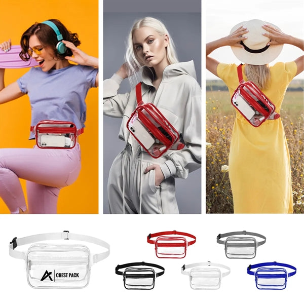 Stadium Approved Clear PVC Transparent Fanny Pack