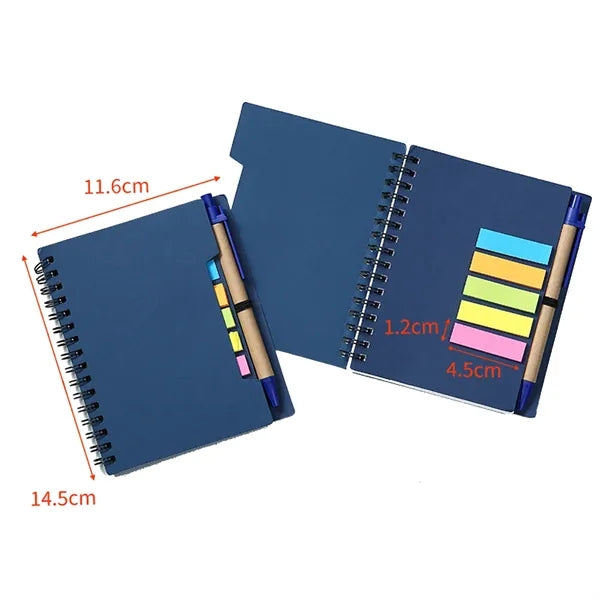 Spiral Lined Wire bound Notebook with Pen and Tabs
