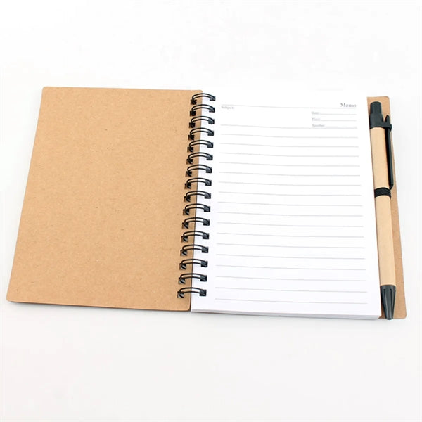 Spiral Lined Wire bound Notebook with Pen and Tabs
