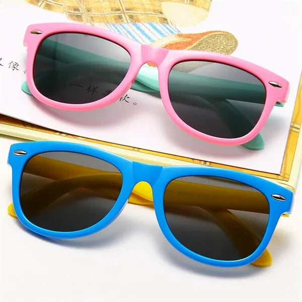 Square UV400 Kid Polarized Sunglasses with Stud