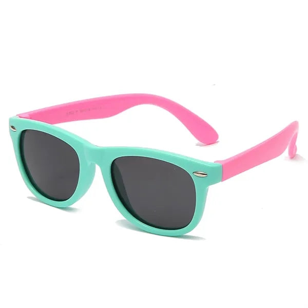 Square UV400 Kid Polarized Sunglasses with Stud