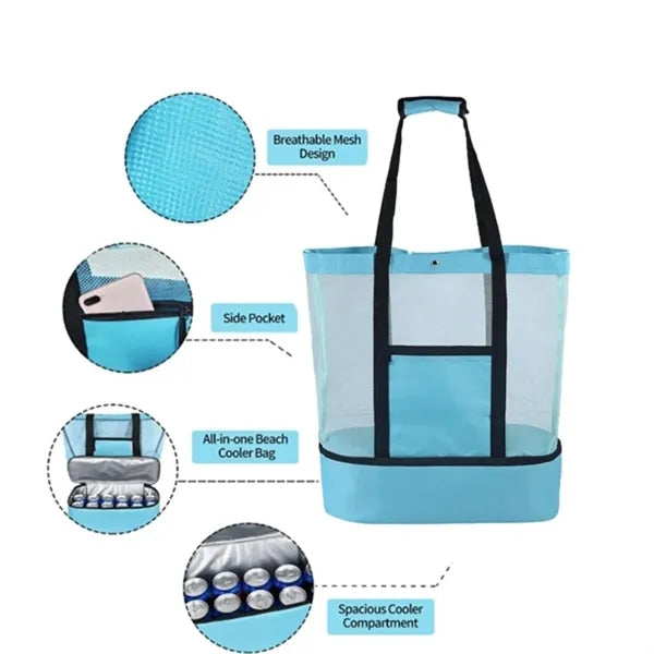 Premium Waterproof Beach Bag with Cooler Compartment