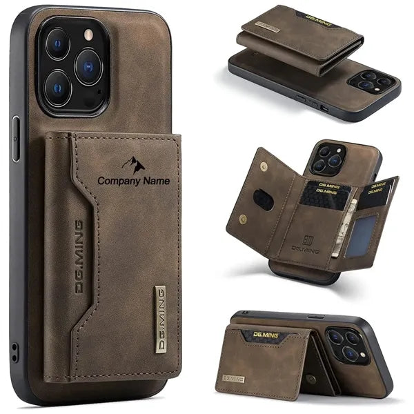 Magnetic Detachable With Trifold Leather Phone Case