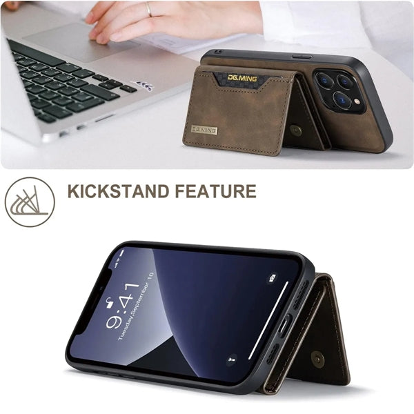 Magnetic Detachable With Trifold Leather Phone Case