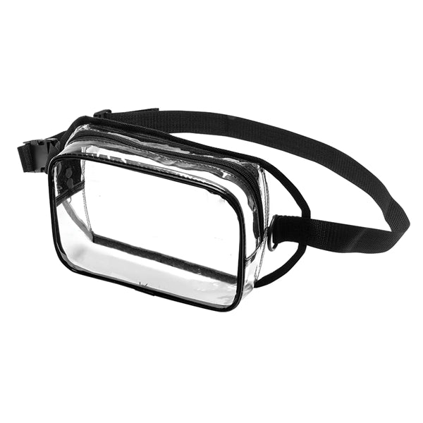 2-Zip Clear Crescent Fanny Pack
