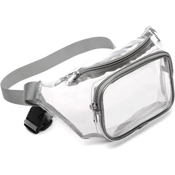 Clear PVC Fanny Pack with Two Zippered Pockets