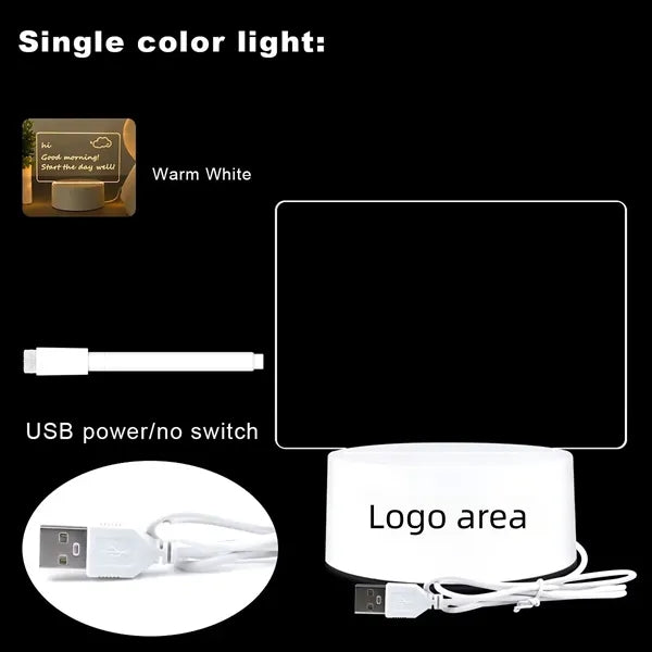Acrylic Writing Pad With Pen Led Light