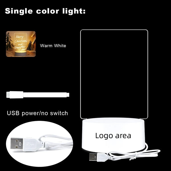 Acrylic Writing Pad With Pen Led Light