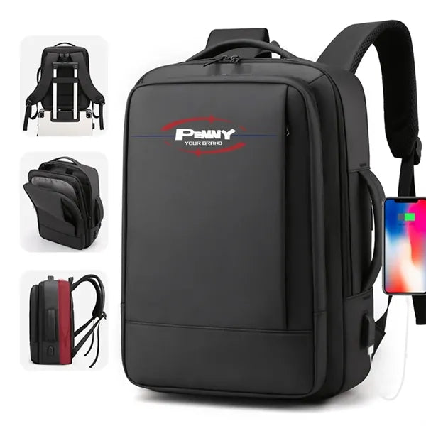 Anti-Theft Laptop Backpack with USB Port School Bag