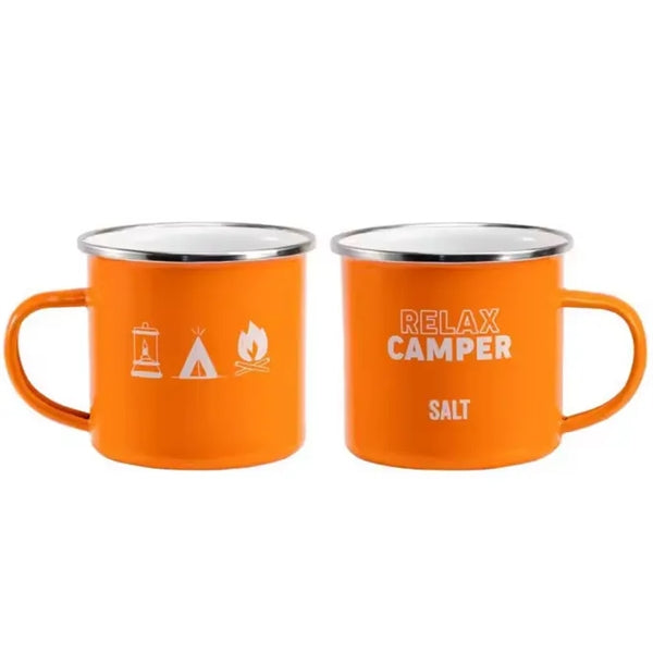12 Oz Campfire camping enamel mug