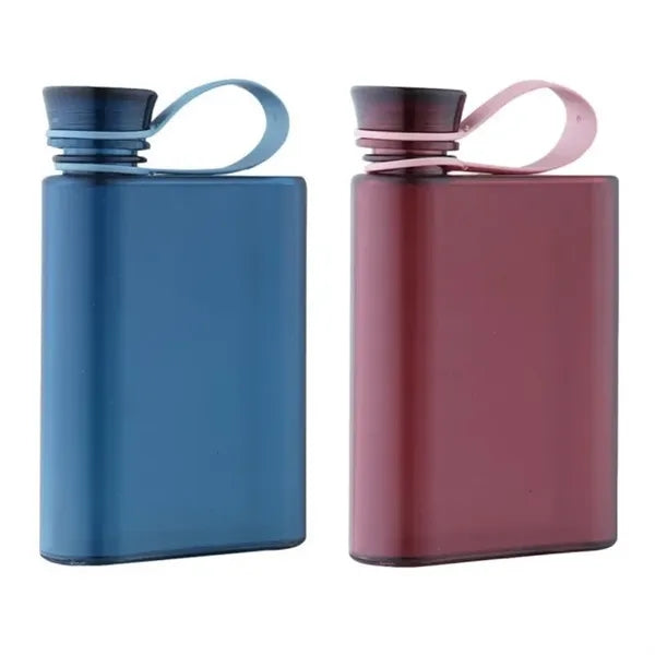 Flat Plastic Water Bottle