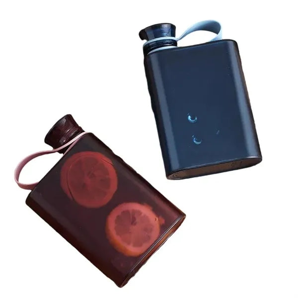 Flat Plastic Water Bottle