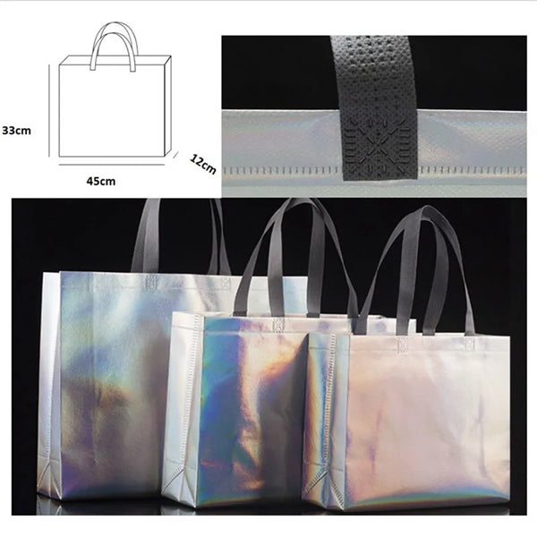 Iridescent Large Gift Bag Glossy Tote