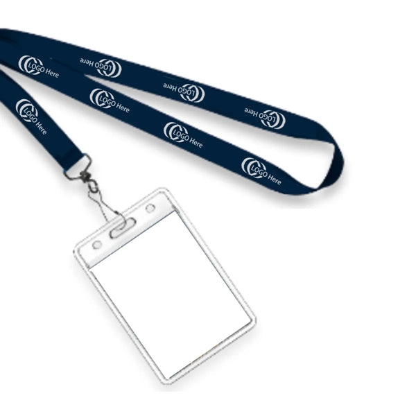 1" Lanyard & 3" x 4" PVC Badge Holder Set