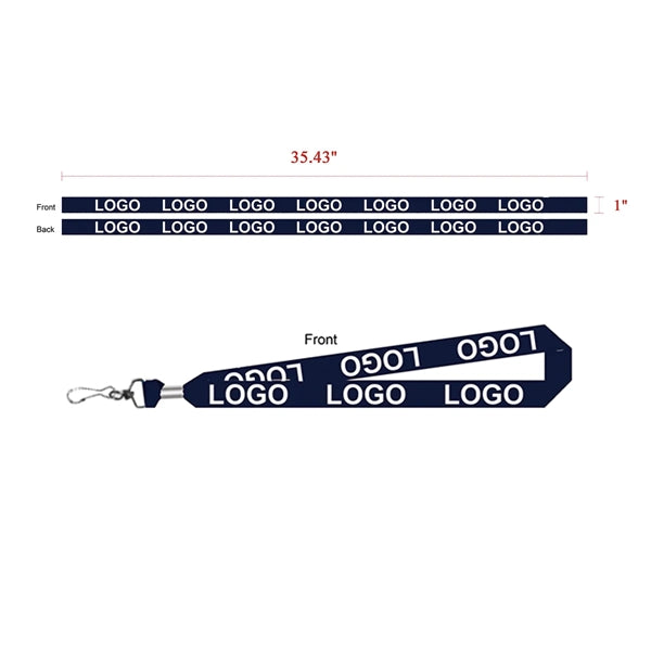 1" Lanyard & 3" x 4" PVC Badge Holder Set