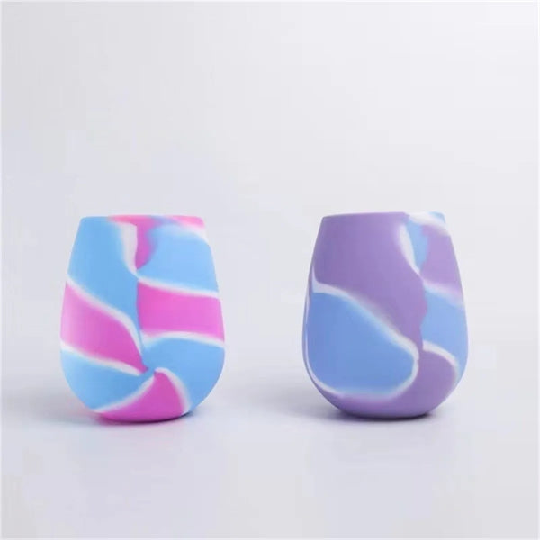 Tie Dye Silicone Wine Glasses 12oz