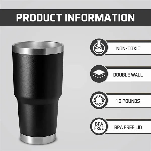30oz Stainless Steel Vacuum Cup with Lid