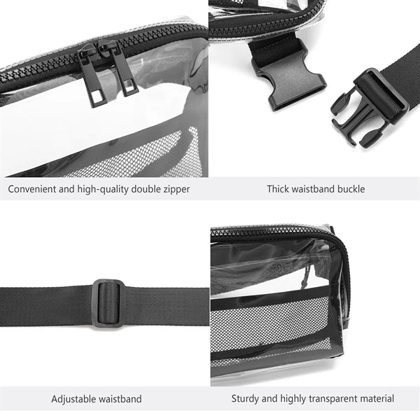 Stadium Adjustable Strap Clear Crossbody Bag